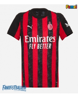 AC Milan Tricou Fotbal Replică 2025-26 Femei Acasa